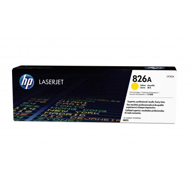 125043 HP CF312A Toner HP CLJ M855 CF312A  826A gul 31.500 sider ved 5 %